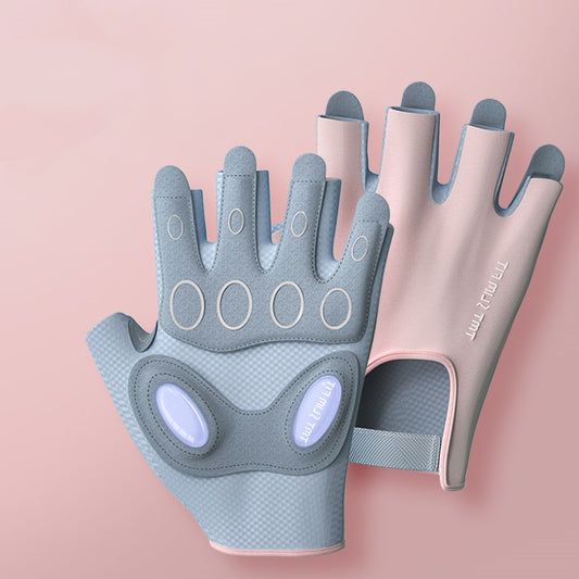 Fingerless fitness gloves